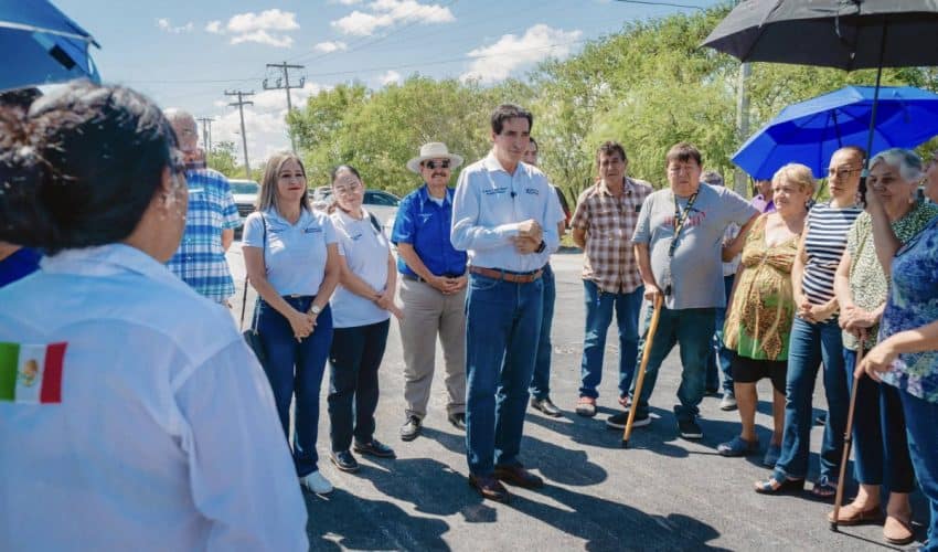 Inauguran pavimentación en Calle Primera en Valle Hermoso
