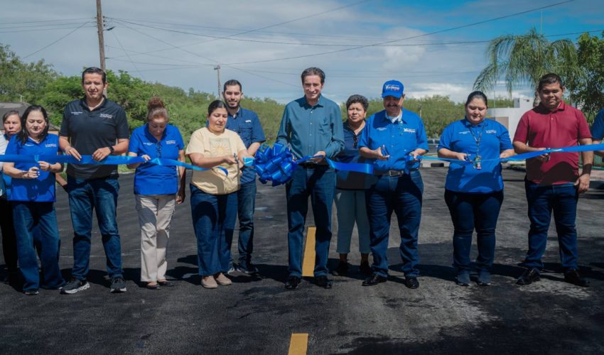 Inauguran pavimentación en Calle 9 en Valle Hermoso