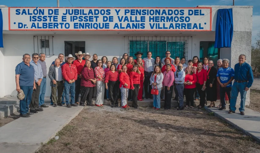 Delegación D-IV-35 inaugura salón de actos “Alberto Alanís Villarreal” en Valle Hermoso