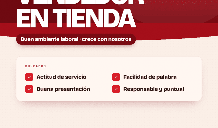 Vendedor en Tienda – Foly Muebles